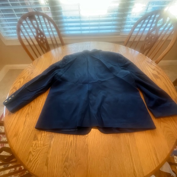 Pendleton Plus Vintage Navy Blue Wool Blazer Gold Crest Buttons Size 22 ? Jacket - Picture 2 of 8